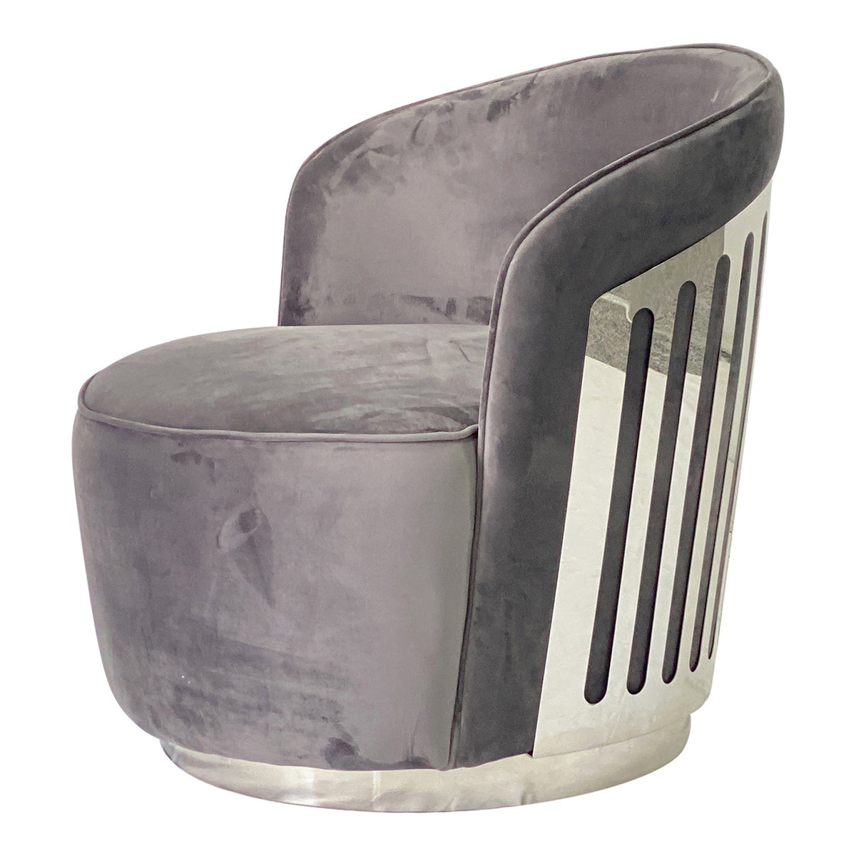 Smoky Grey and Silver Sofa Chair