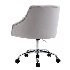 Modern Velvet Swivel Armchair with Soft Seat - Grey