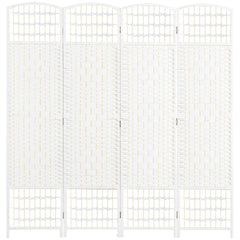 4 Panel Room Divider, Folding Privacy Screen, 5.6' Room Separator - White
