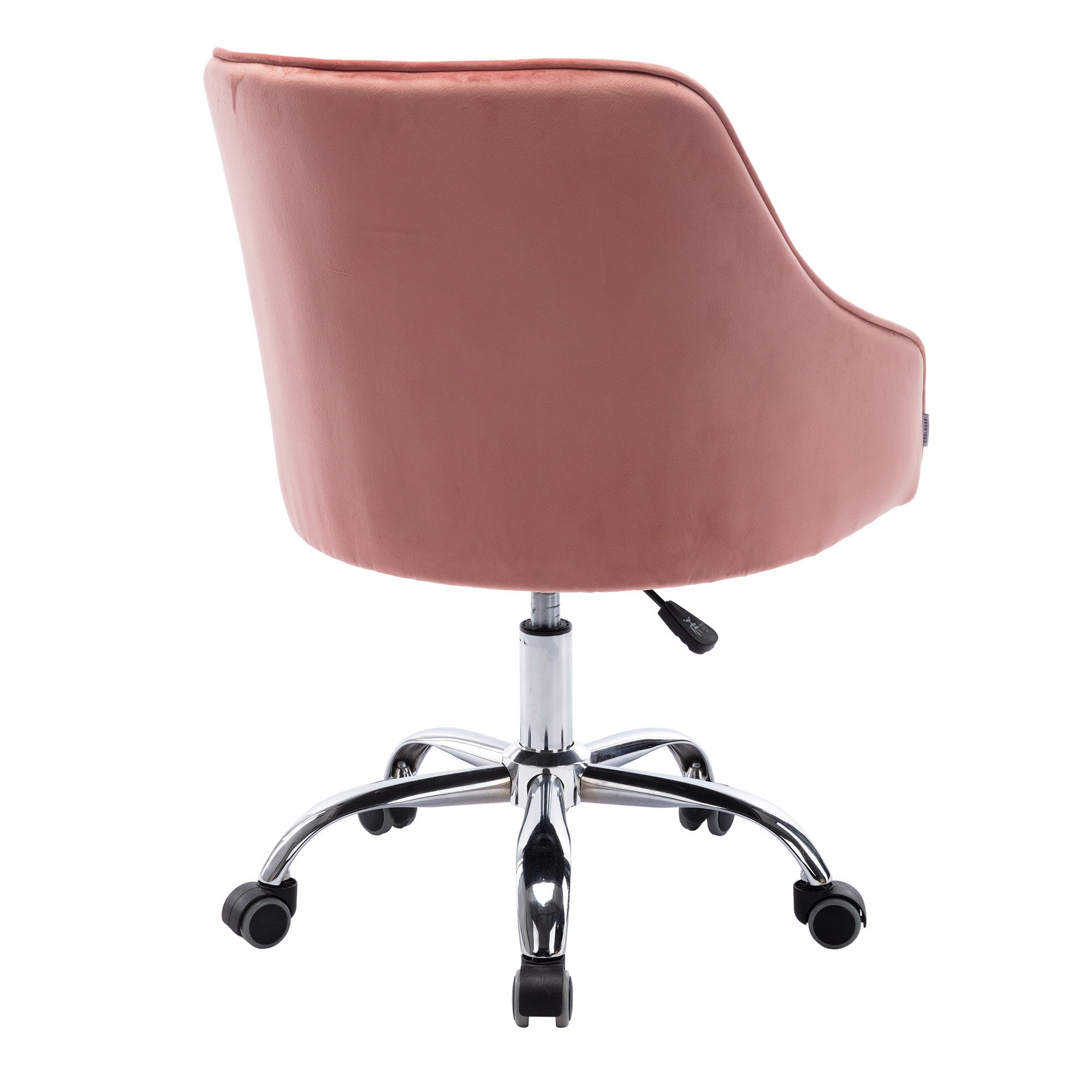 Modern Velvet Swivel Chair with Silver Feet - Pink