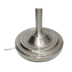 71" Floor Lamp with White Marble Glass Shade - Silver
