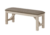 Cottage Style Chalk Grey Finish Bench