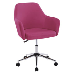 Swivel Adjustable Task Chair Executive Accent Chair with Soft Seat - Rose Red