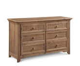 6 Drawer Double Dresser Biscotti