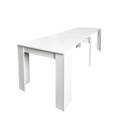 Multifunctional extendable console table - White