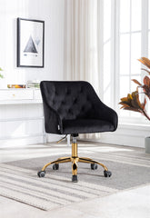 Swivel Shell Chair for Living Room/Bed Room, Office Chair - Black