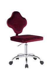 Clover Office Chair, Red Velvet