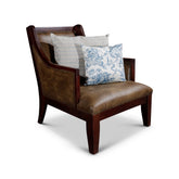 Leather Accent Chair - Brown