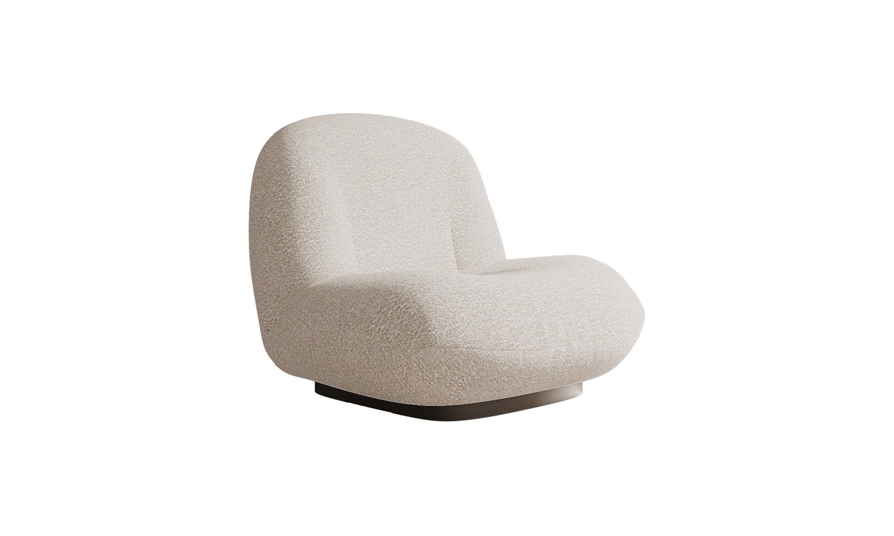 Upholstered Accent Slipper Chair - Cream