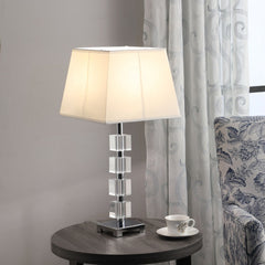 Wendi Glam Crystal Cube Ice Table Lamp - White
