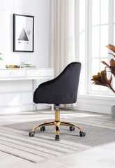 Swivel Shell Chair for Living Room/Bed Room, Office Chair - Black