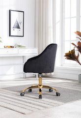 Swivel Shell Chair for Living Room/Bed Room, Office Chair - Black