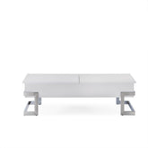 Calnan Coffee Table - White & Chrome