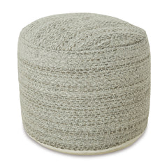 Contemporary Multicolor Wool Pouf