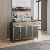 48" Wide 4 Doors Modern Sideboard with 3 Top Drawers Attractive Stand