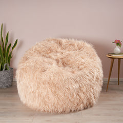 5 Ft Long Faux Fur Beanbag