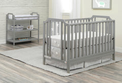 Light Gray 3-in-1 Convertible Island Crib