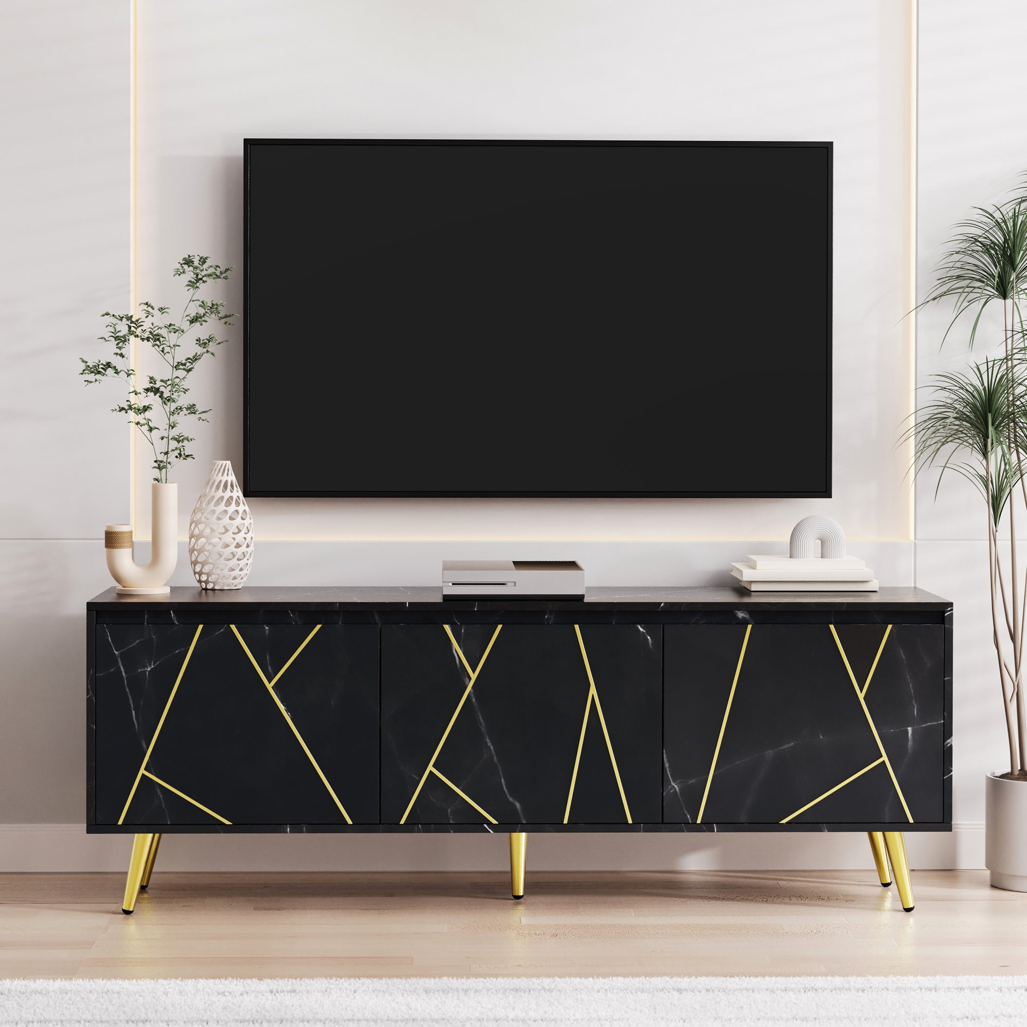 Modern TV Stand 65 inch Black