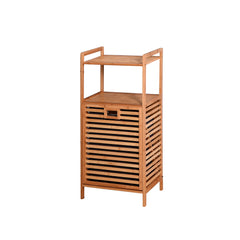 Bamboo Bathroom Laundry Basket Storage