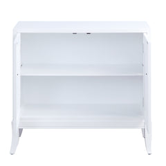 Contemporary Console Table - White Finish