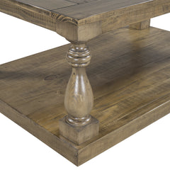 Rustic Coffee Table with Storage