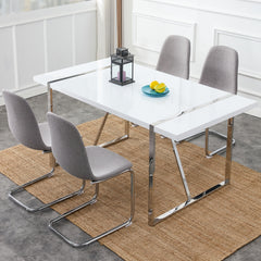 Spoon shape Modern Style Dining Chairs (Set of 4) - Dark Grey