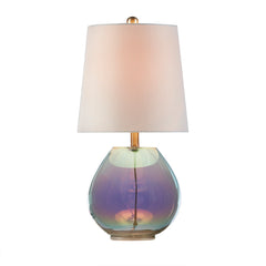 Elegant Iridescent/ White Glass Table Lamp (1 lamp)
