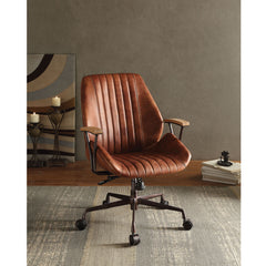 Vintage Office Chair, Top Grain Leather - Brown Cocoa