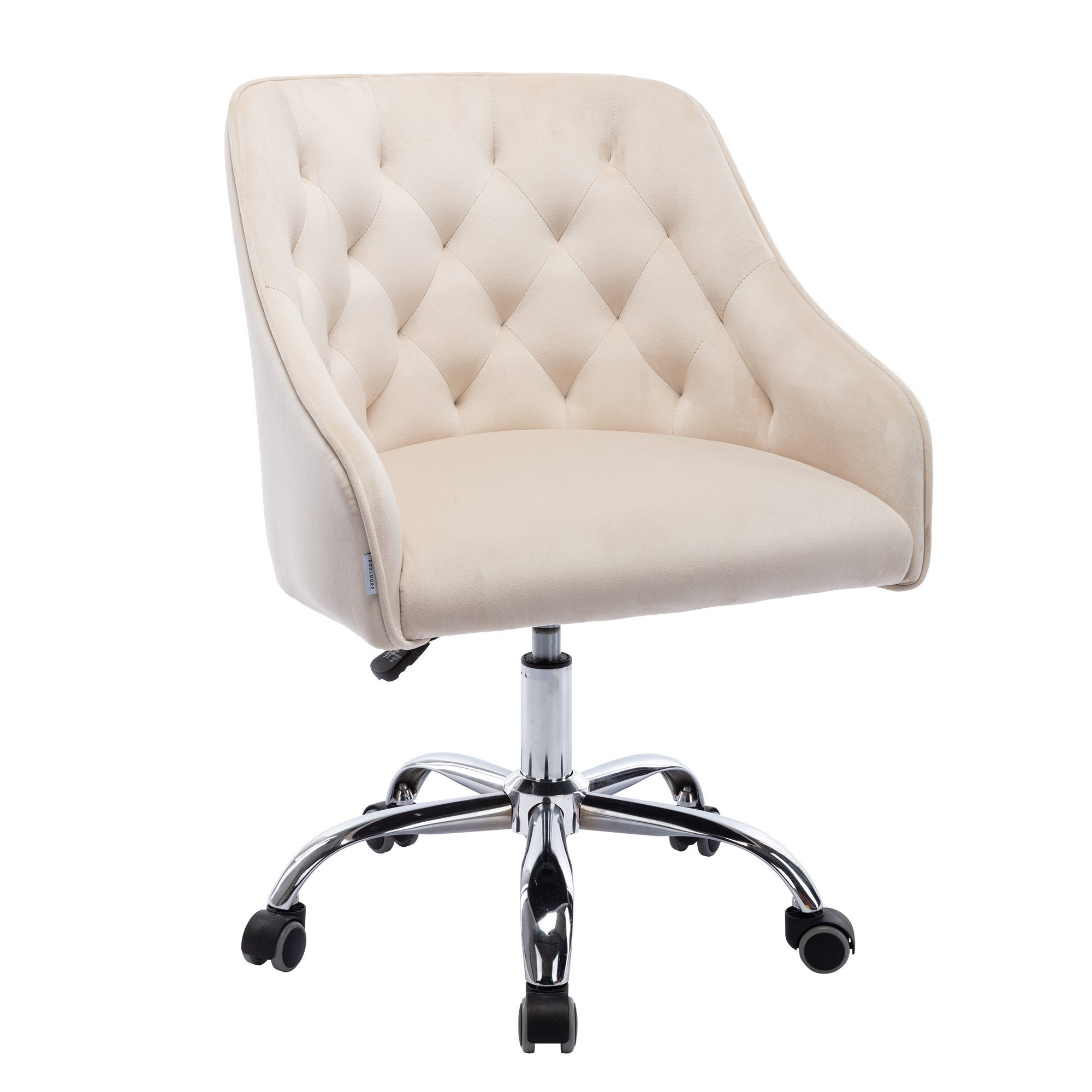 Swivel Shell Chair for Living Room/ Modern Leisure Office Chair - Beige