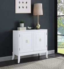 Contemporary Console Table - White Finish