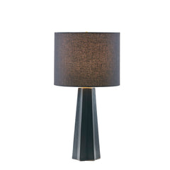 Athena Geometric Ceramic Table Lamp - Black