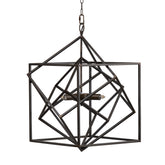Takio Chandelier 3-Light Metal Chandelier - Black