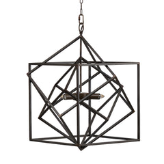 Takio Chandelier 3-Light Metal Chandelier - Black