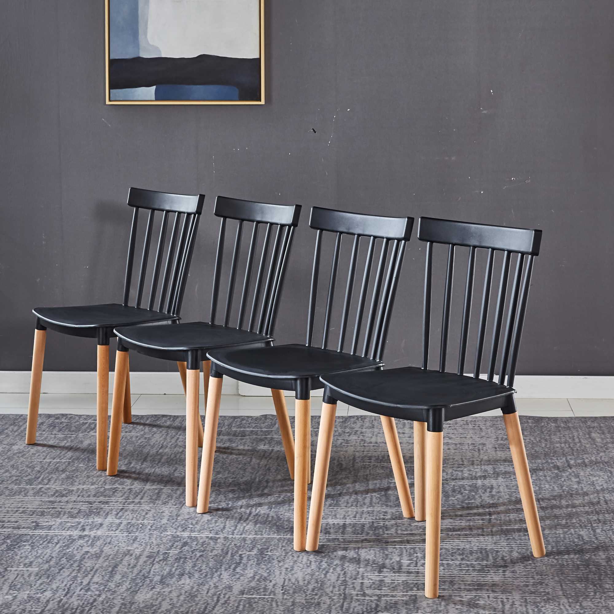 Matte Black Dining Chairs