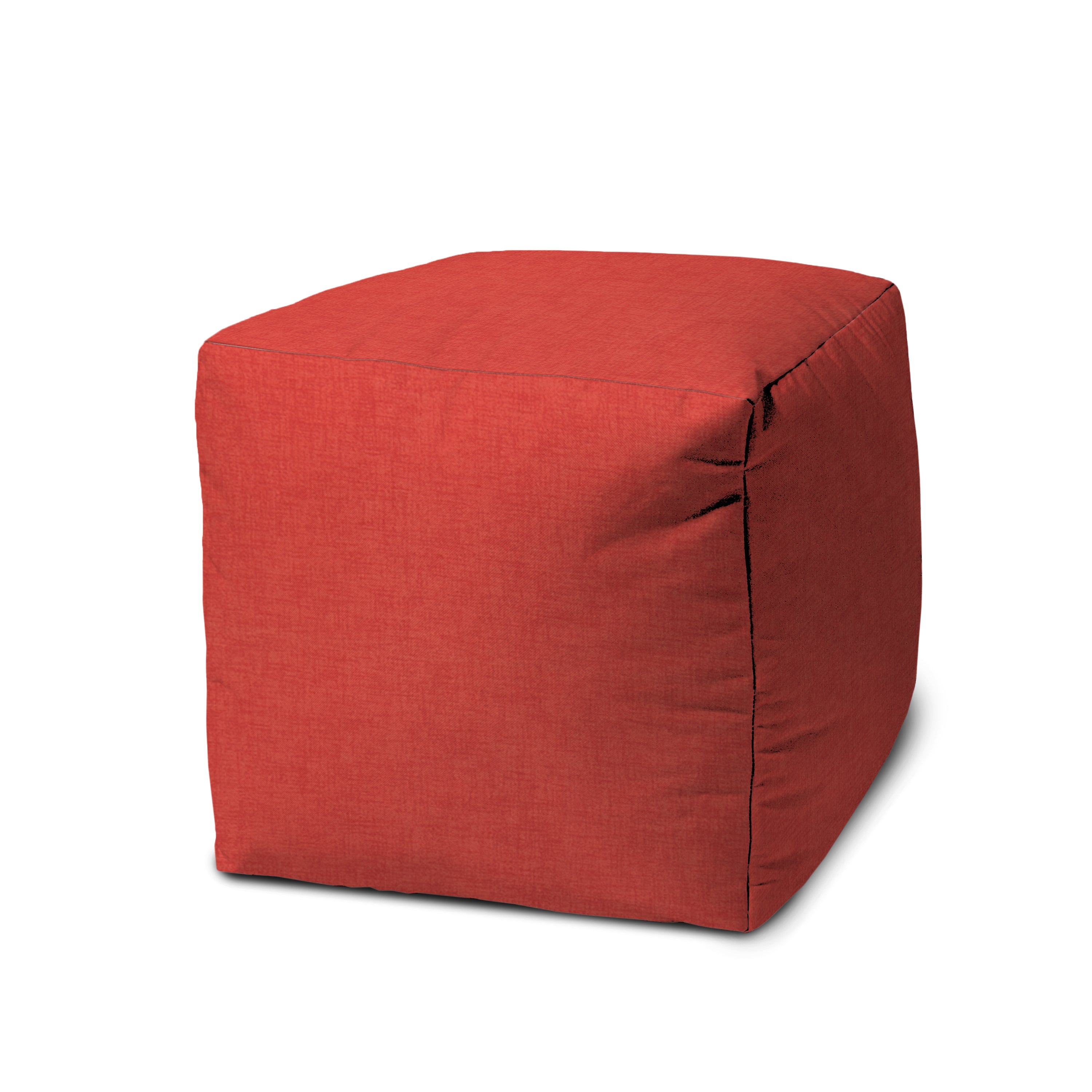 Coral Indoor/Outdoor Pouf - Zipper Cover Only - 17 x 17 Cube