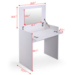 Vanity Sets with Flip up Mirror - White