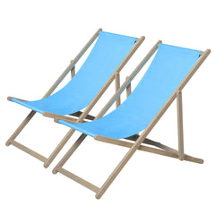 Beach Sling Patio Chair Portable Reclining Beach Chair (Set of 2)