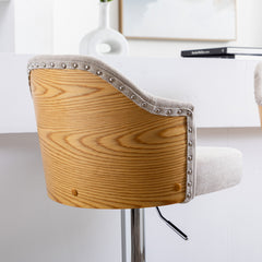 Counter Swivel Bar Stools Adjustable (Set of 2) - Beige