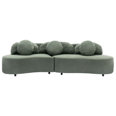 103.9" Modern Living Room Sofa Velvet Upholstered Couch Furniture - Green