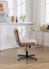 Armless Office Desk Chair No Wheels - Pink