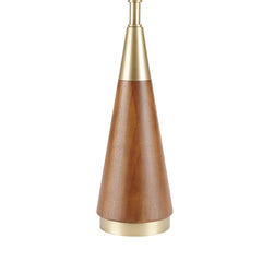 Triangular Table Lamp - Brown & Gold