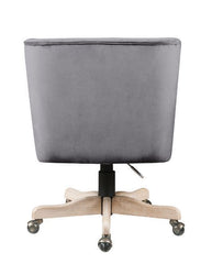 Modern Office Chair - Grey Velvet