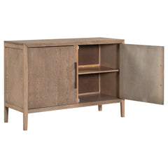 Cabinet Sideboard Wooden with 2 Metal handles and 2 Doors - Beige