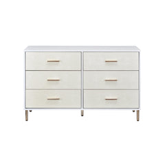 Contemporary Dresser - White, Champagne & Gold Finish