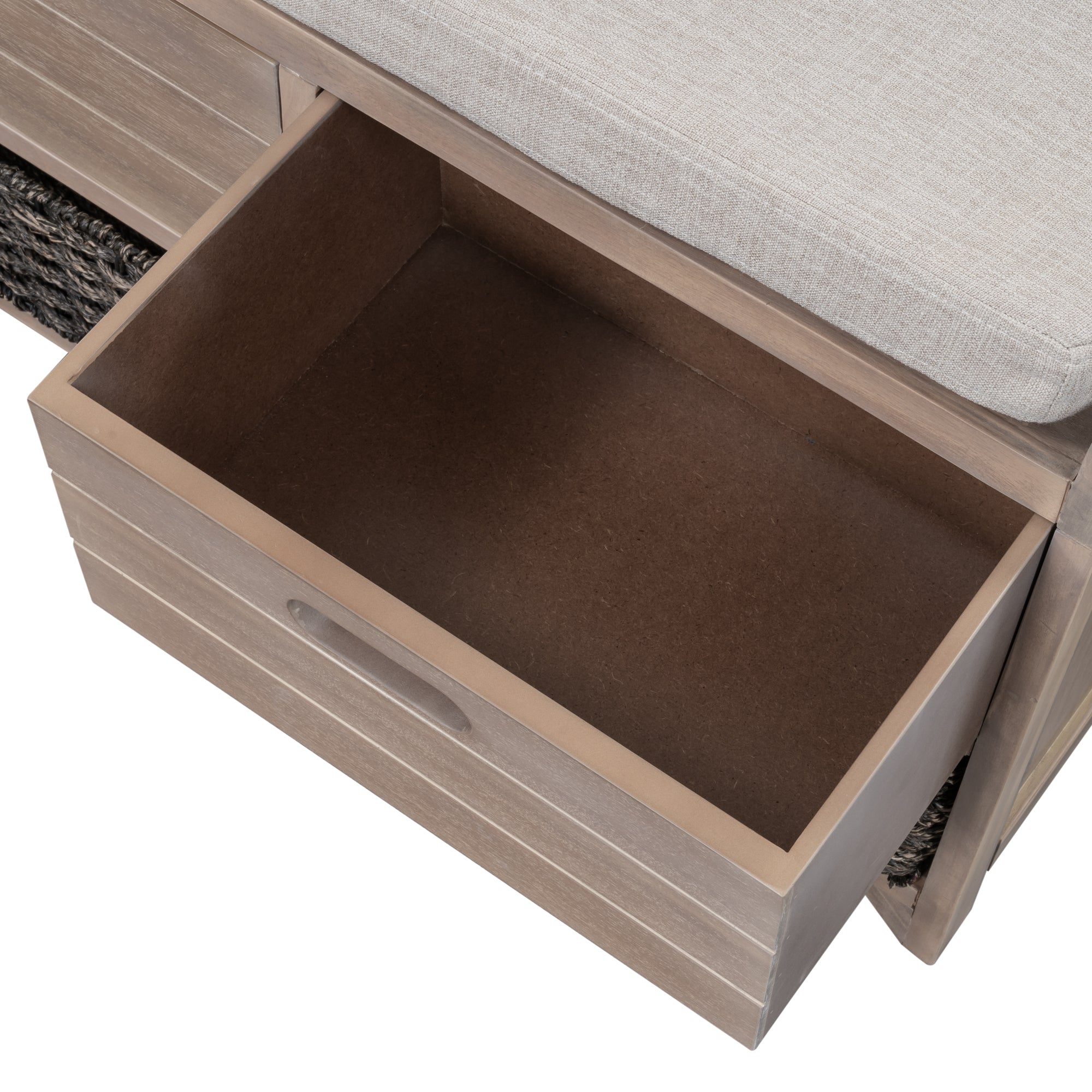 Storage Bench with Removable Basket and 2 Drawers