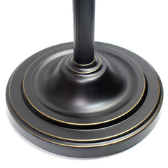 71" Floor Lamp with White Marble Glass Shade - Bronze