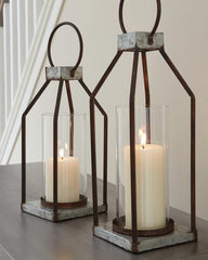 Cosy Gray/Black Casual Lantern (Set of 2)