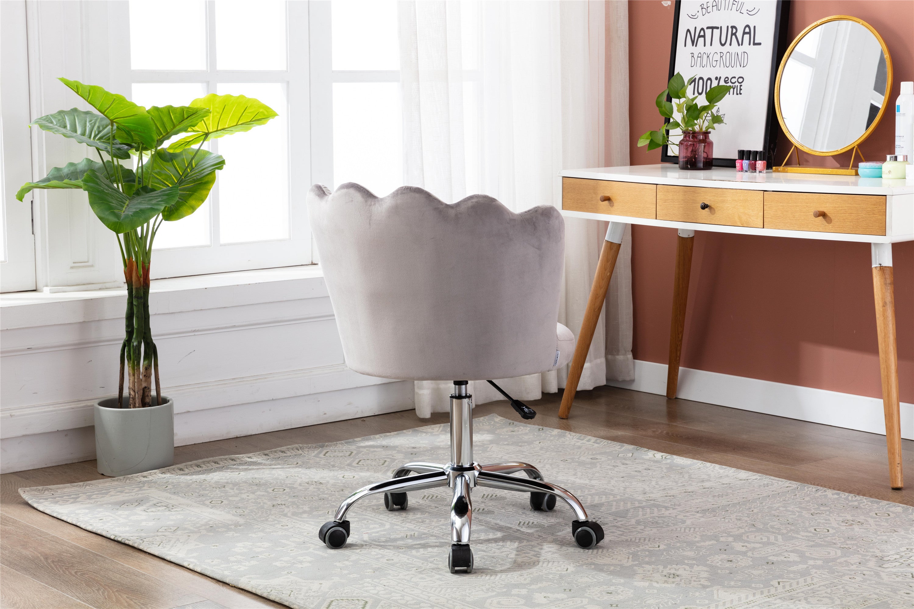 Modern Swivel Shell Chair - Grey