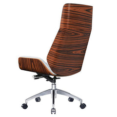 Luxury Modern Office Chair - Brown + White