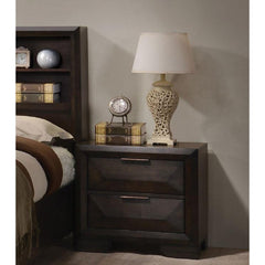 Wood Nightstand - Espresso